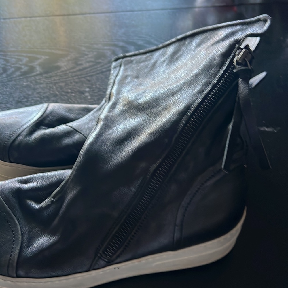 Bruno bordese Black leather zip up sneaker boots - Picture 4 of 8